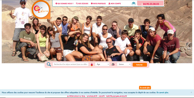 Screen shot du site internet "Le Zebre"